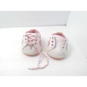 build a bear Skechers shoes white and pink
